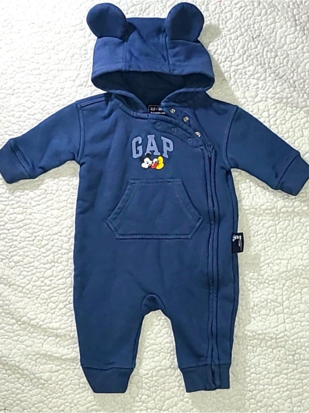 GAP Fleece Mickey Mouse Hoodie Jumpsuit